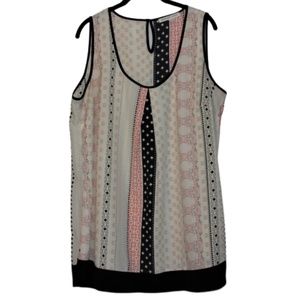Daniel Rainn | Mixed Print Sleeveless Top (1X)